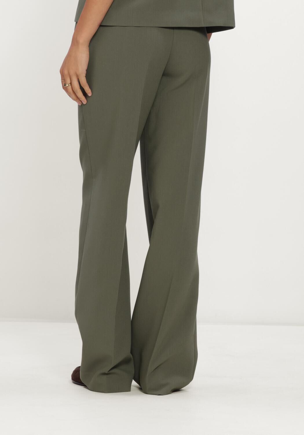 Olijf MODSTR&Ouml;M Wijde broek GALE PANTS - large