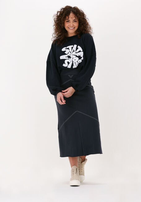 Donkerblauwe 10DAYS Midirok A-LINE SKIRT - large