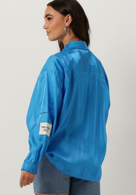 Blauwe ALIX THE LABEL Blouses LADIES WOVEN SHINY SATIN BLOUSE - large