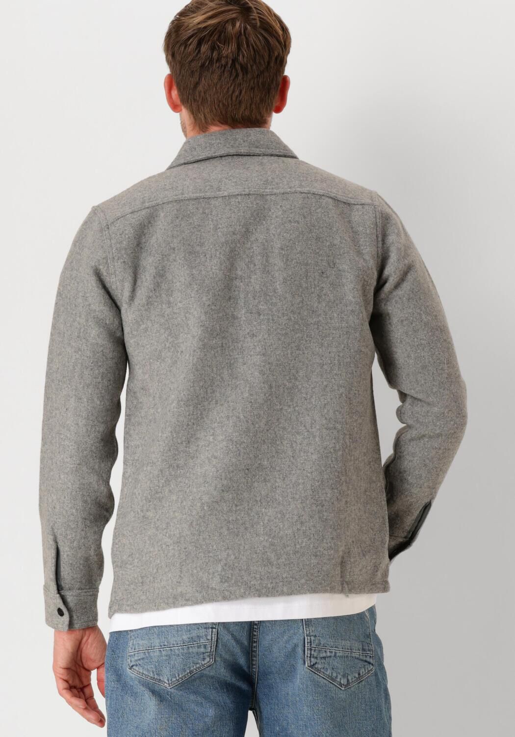 PURE PATH Heren Overshirts Regular Fit Shirts Over203 Grijs