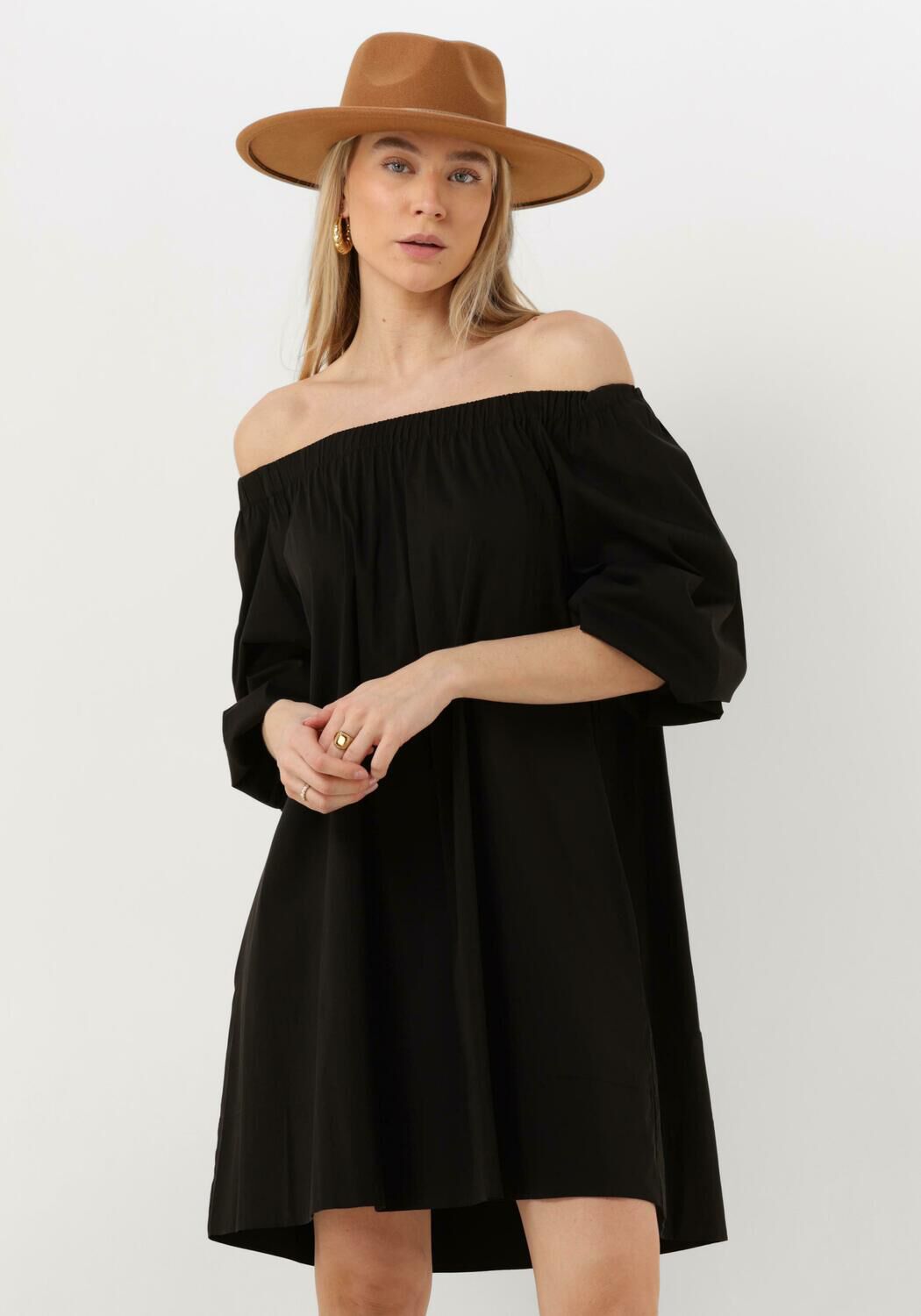 Semicouture Zwarte Mini Jurk S4Sk26 Stijl Black Dames