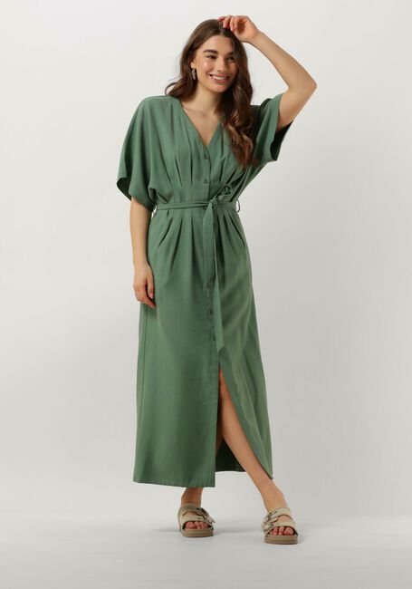 Groene ANOTHER LABEL Midi jurk LOUISA DRESS S/S - large