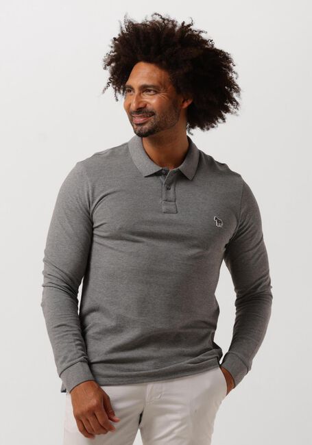 Grijze PS PAUL SMITH Polo MENS SLIM FIT POLO SHIRT ZEBRA - large