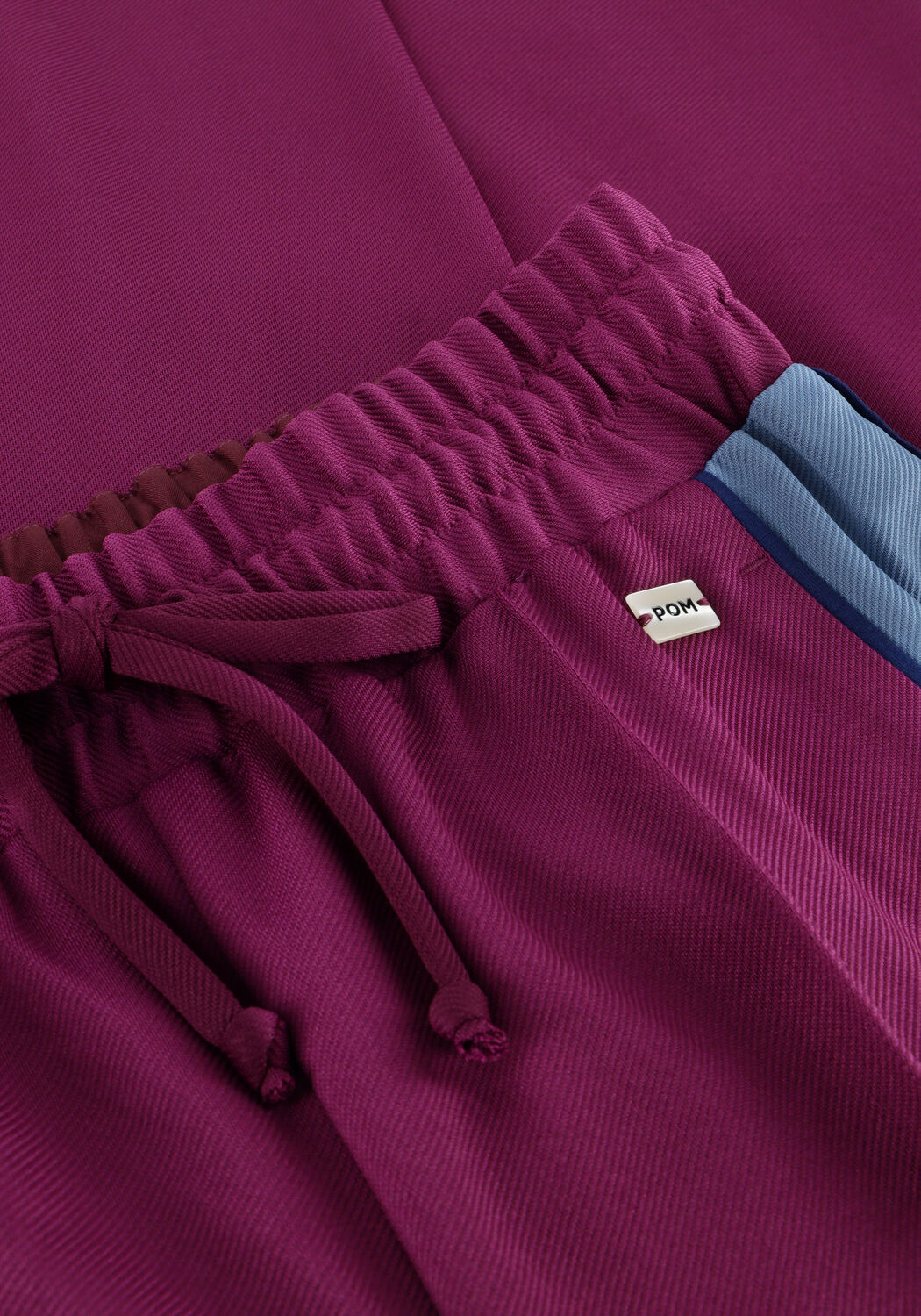 Paarse POM AMSTERDAM Wijde broek PANTS - COLOURBLOCK PLUM - large
