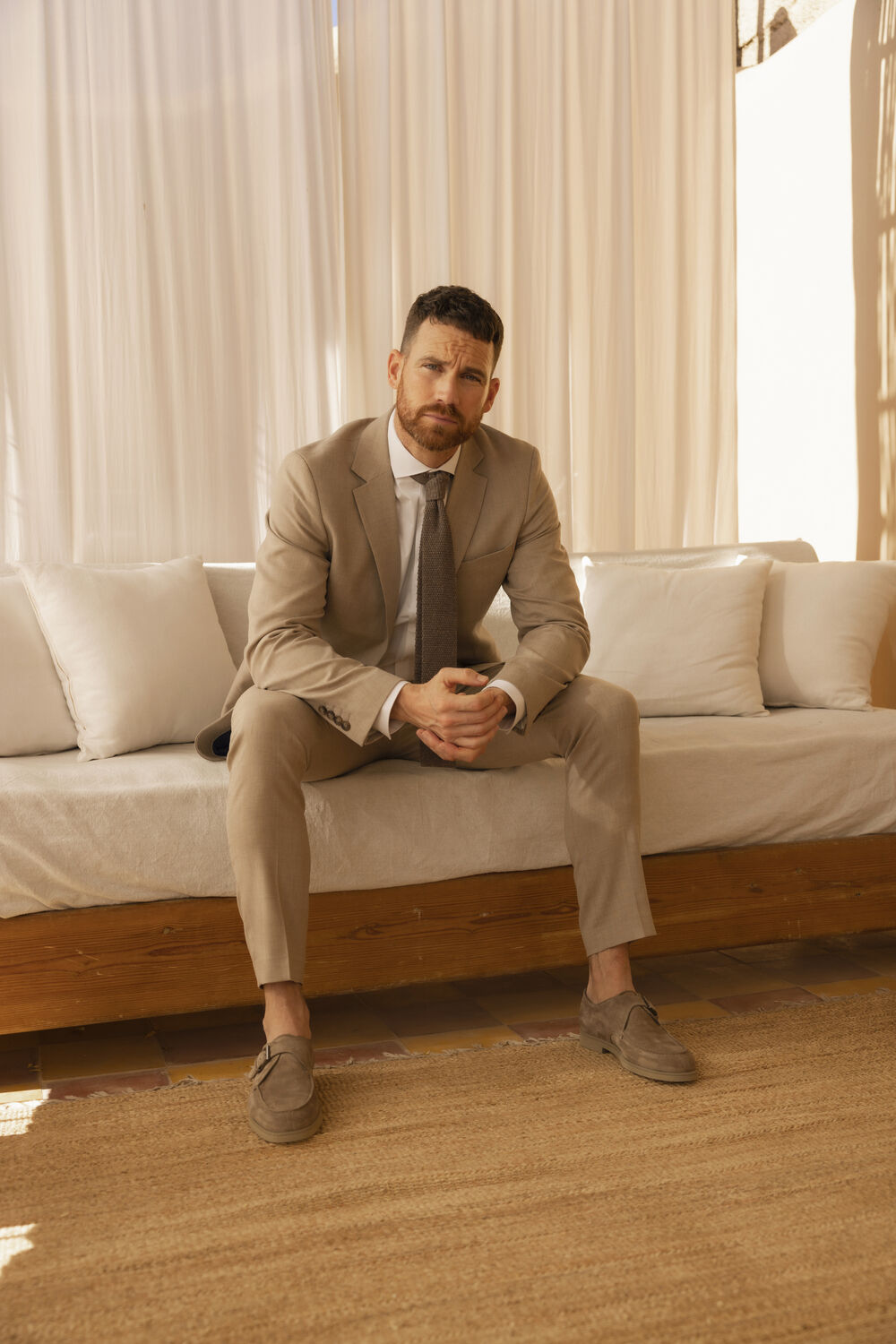 Beige SELECTED MEN Colberts SLHSLIM-NEIL - large