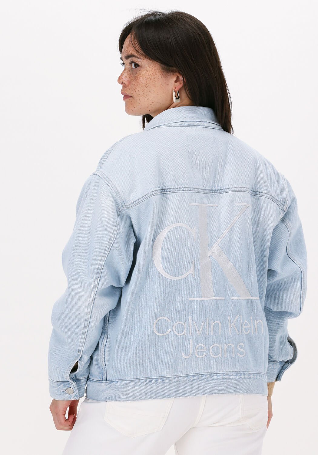 Lichtblauwe CALVIN KLEIN Spijkerjas DAD DENIM JACKET Omoda