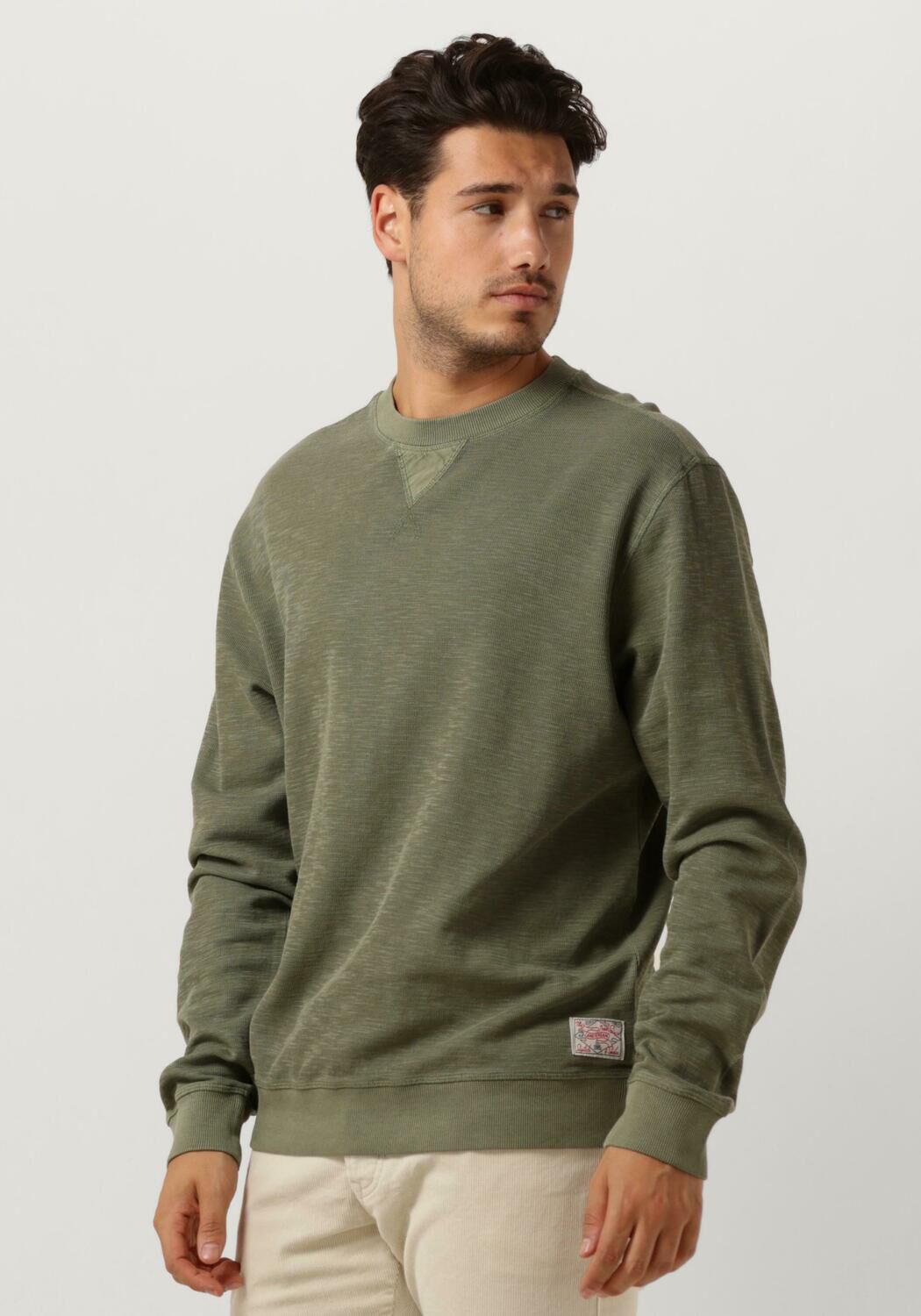 SCOTCH & SODA Heren Truien & Vesten Regular Fit Garment Dyed Sweatshirt In Organic Cotton Groen