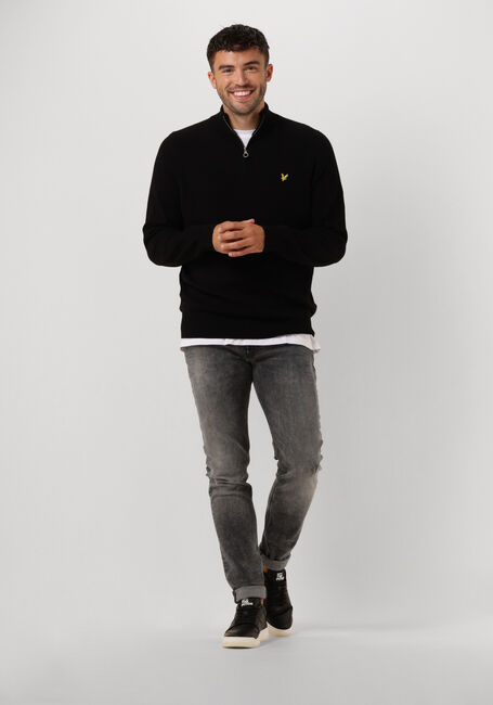 Zwarte LYLE & SCOTT Trui COTTON MERINO QUARTER ZIP JUMPER - large