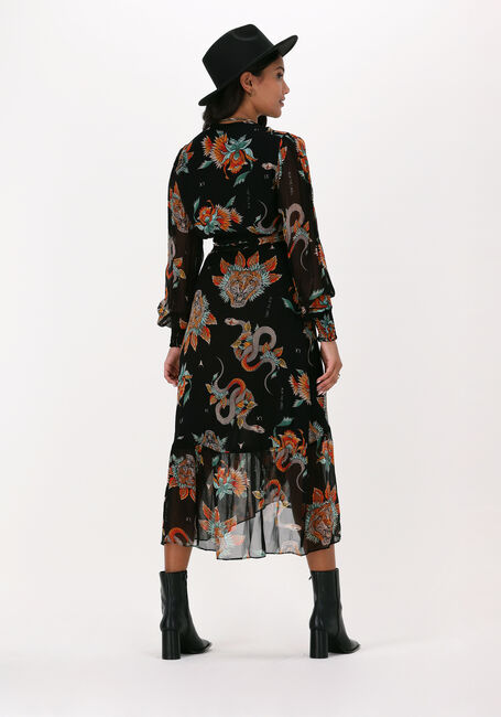 Zwarte ALIX THE LABEL Midi jurk LADIES WOVEN FANCY CHIFFON MAXI DRESS - large