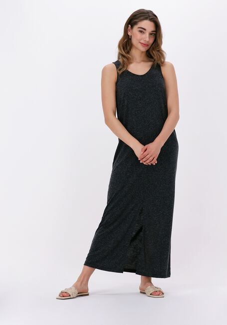 Donkergrijze SELECTED FEMME Maxi jurk SLFIVY SL ANKLE SLIT DRESS - large