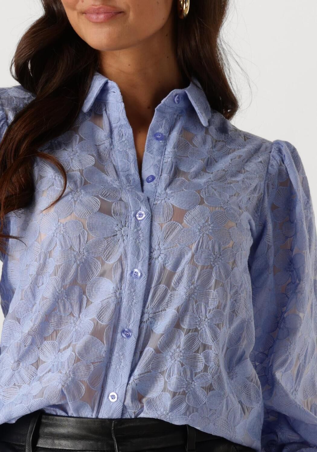 YDENCE Dames Blouses Blouse Birdie Lichtblauw