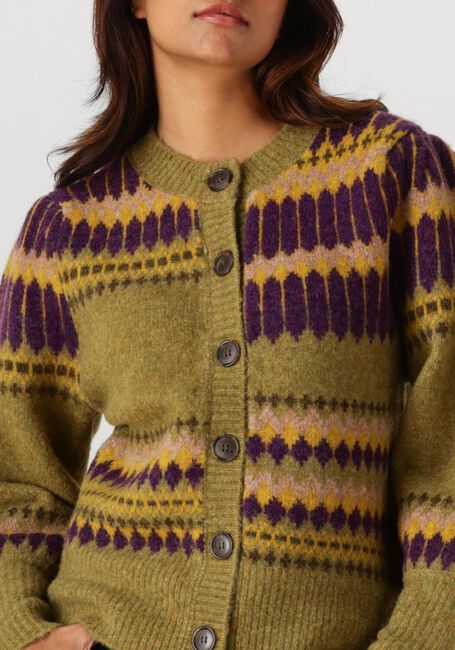 Groene ANTIK BATIK Trui MOHI CARDIGAN - large