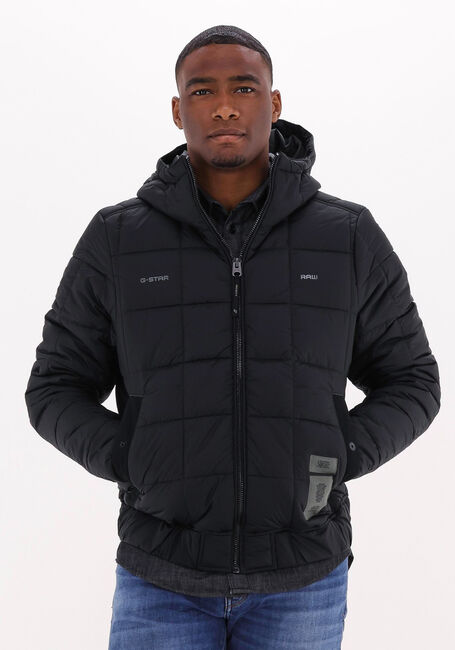 Zwarte G-STAR RAW Gewatteerde jas MEEFIC SQR QUILTED HDD JKT - large