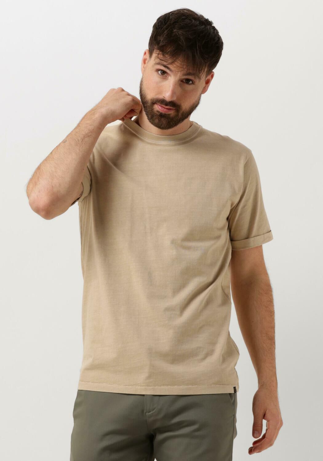 DSTREZZED Heren Polo's & T-shirts Ds_nick Tee Beige