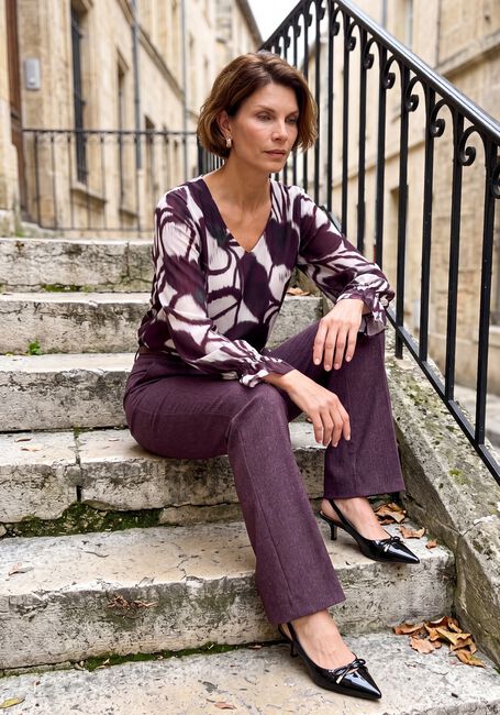 Paarse STUDIO ANNELOES Blouses Paula flower top - large
