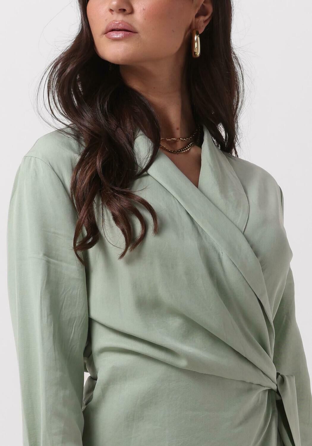 COLOURFUL REBEL Dames Jurken Dorin Uni Wrap Mini Dress Mint