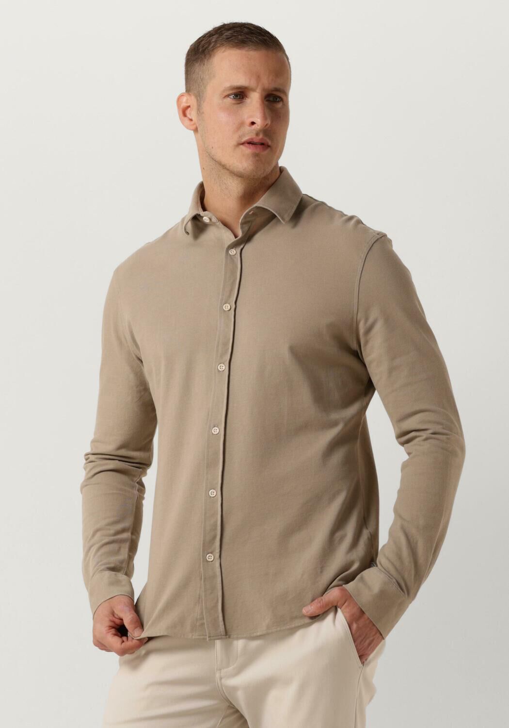 The GoodPeople Casual Strong Overhemd Beige Heren