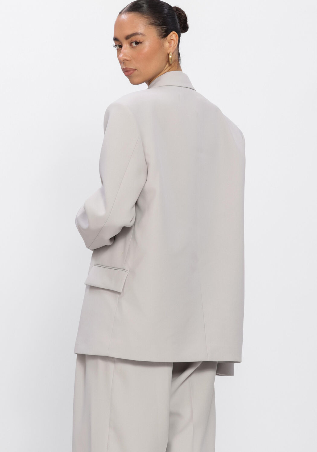 Lichtgrijze OMODA ATELIER Blazer X MODEROSA - ARDENT - large