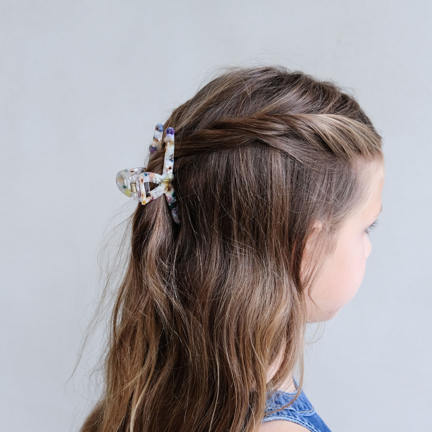 Multi Mimi & Lula Haaraccessoires SPECKLED RAINBOW CLAW CLIP - large