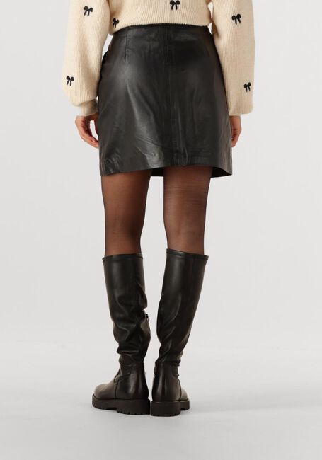 Zwarte Y.A.S. Minirok YASLYMA HMW LEATHER SKIRT - large