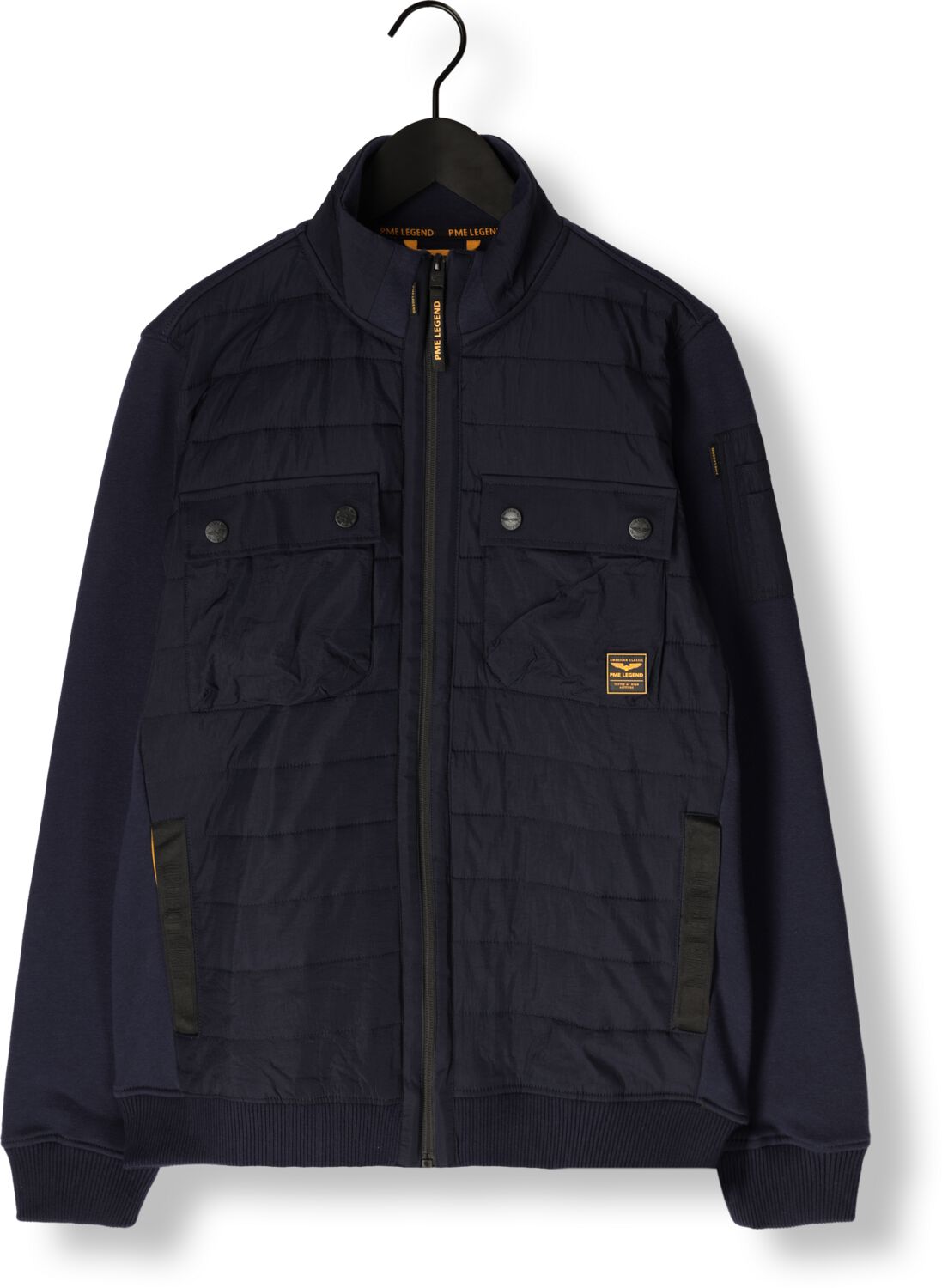 PME LEGEND Heren Jassen Zip Jacket Sweat Mixed Padded Donkerblauw