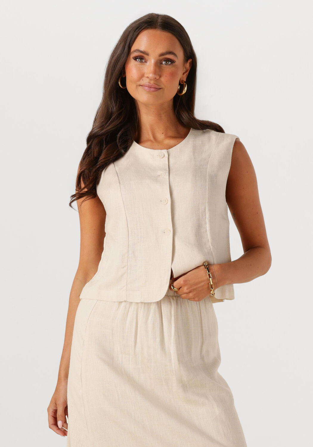 OBJECT Dames Blazers Objaya S l Re Vest 138 Beige