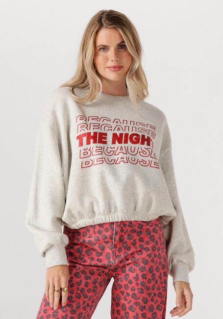 Grijze BY-BAR Sweater BODIL NIGHTS SWEATER - large