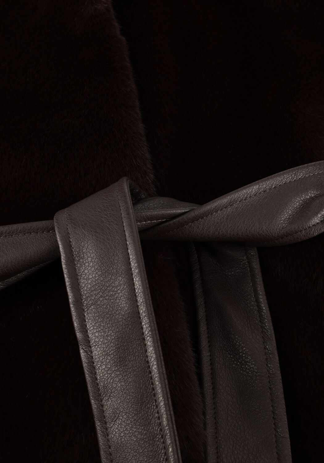 Bruine VANESSA BRUNO Faux fur jas FABU BLOUSON ML - large