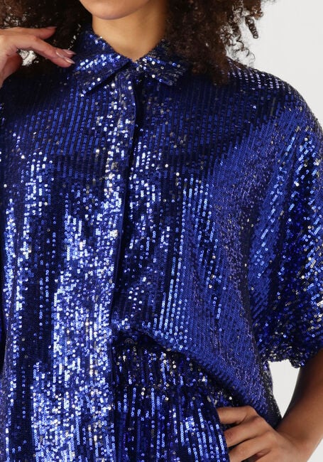 Blauwe ALIX THE LABEL Blouses WOVEN SEQUINS TOP - large
