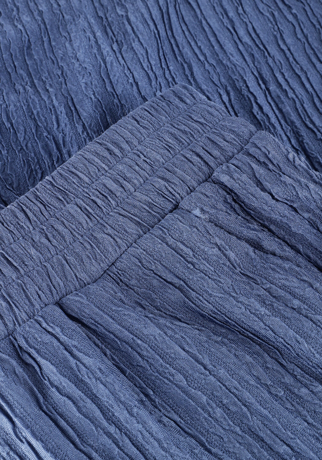 Blauwe COLOURFUL REBEL Wijde broek MELODY STRUCTURE STRAIGHT PANTS - large