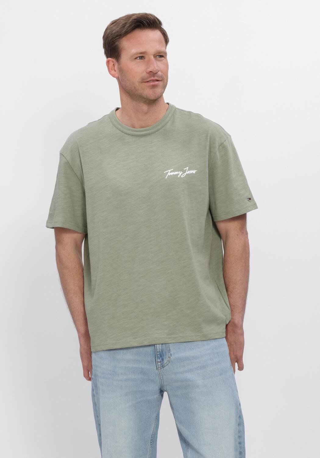 Groene TOMMY JEANS T-shirt TJM RLX NOVELTY SS TEE - large