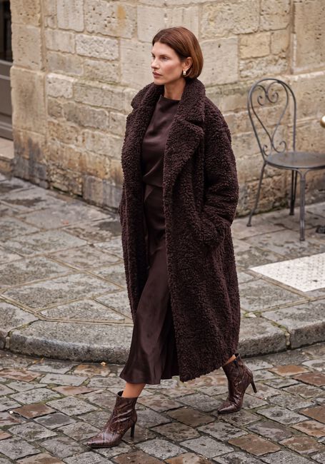 Bruine BEAUMONT Teddy jas SASHA LONG COAT - large