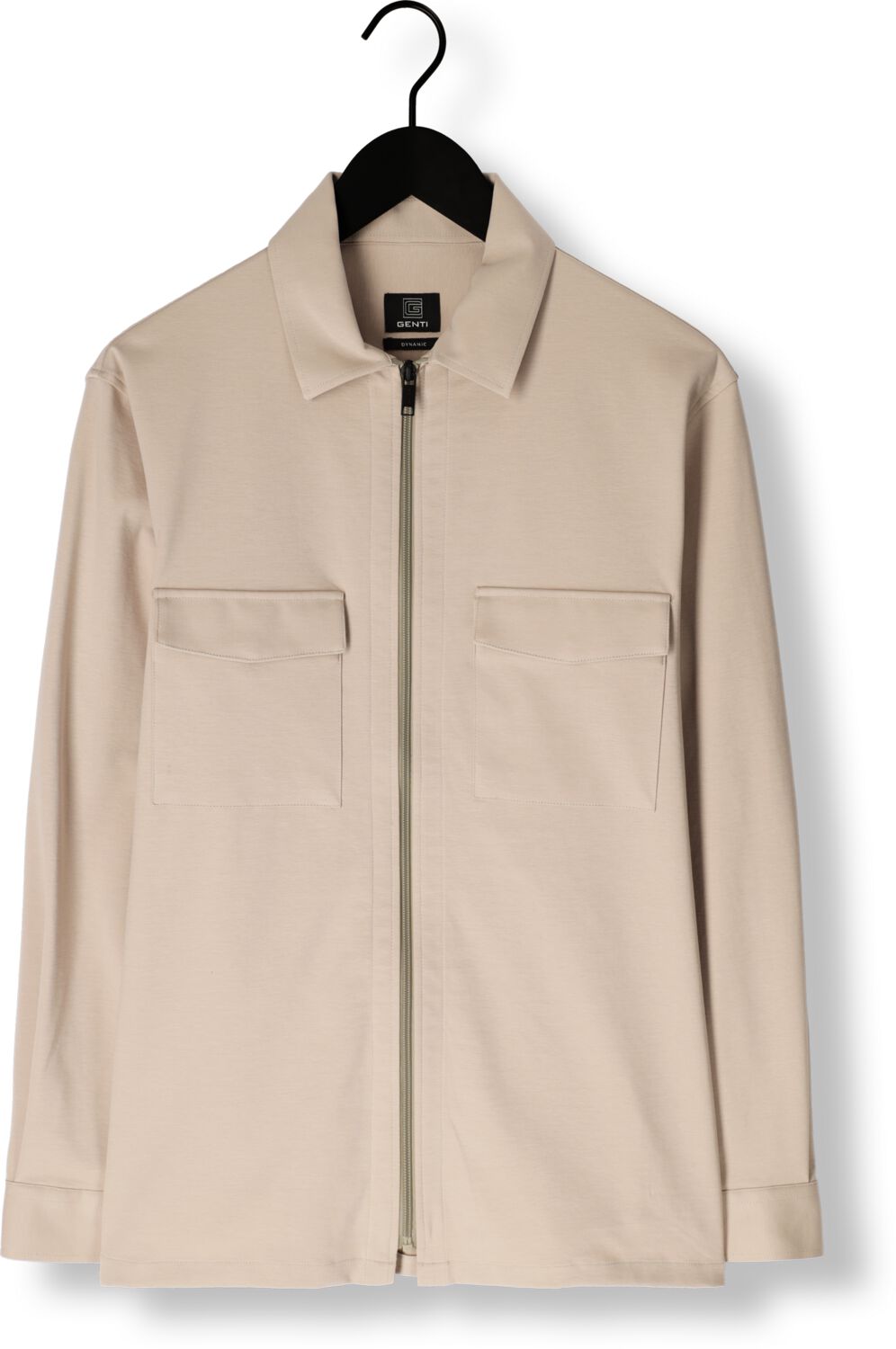 GENTI Heren Overshirts Oaks Shirt Jacket Zip S2095-1997 Beige