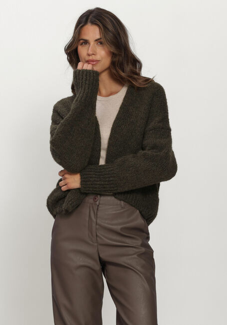Donkergroene KNIT-TED Vest BECKY CARDIGAN - large