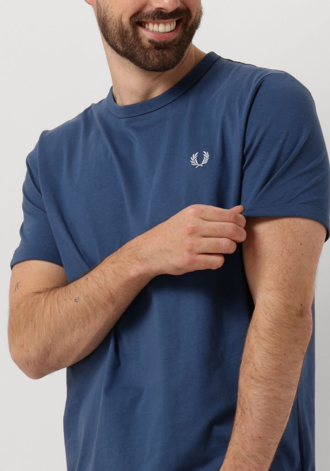 FRED PERRY Heren Polo's & T-shirts Ringer T-shirt Blauw