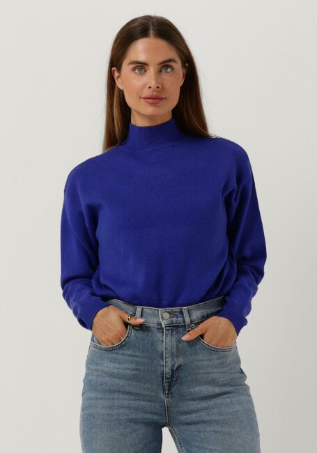 Blauwe MINUS Trui JOSE KNIT TURTLENECK - large