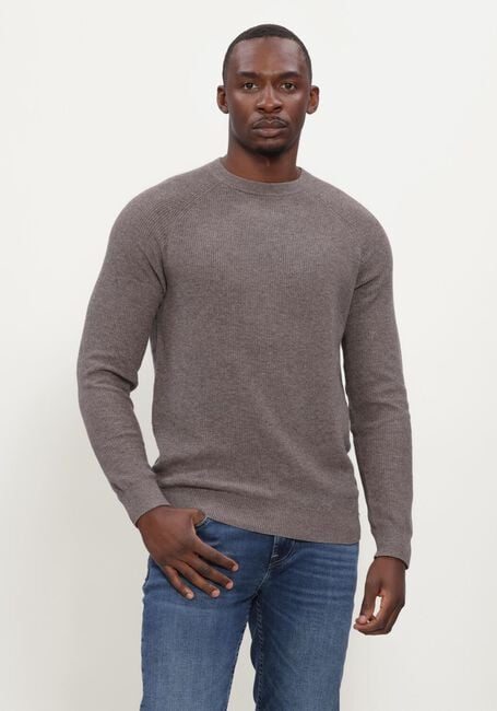 Taupe GENTILUOMO Trui ROUND LS - large