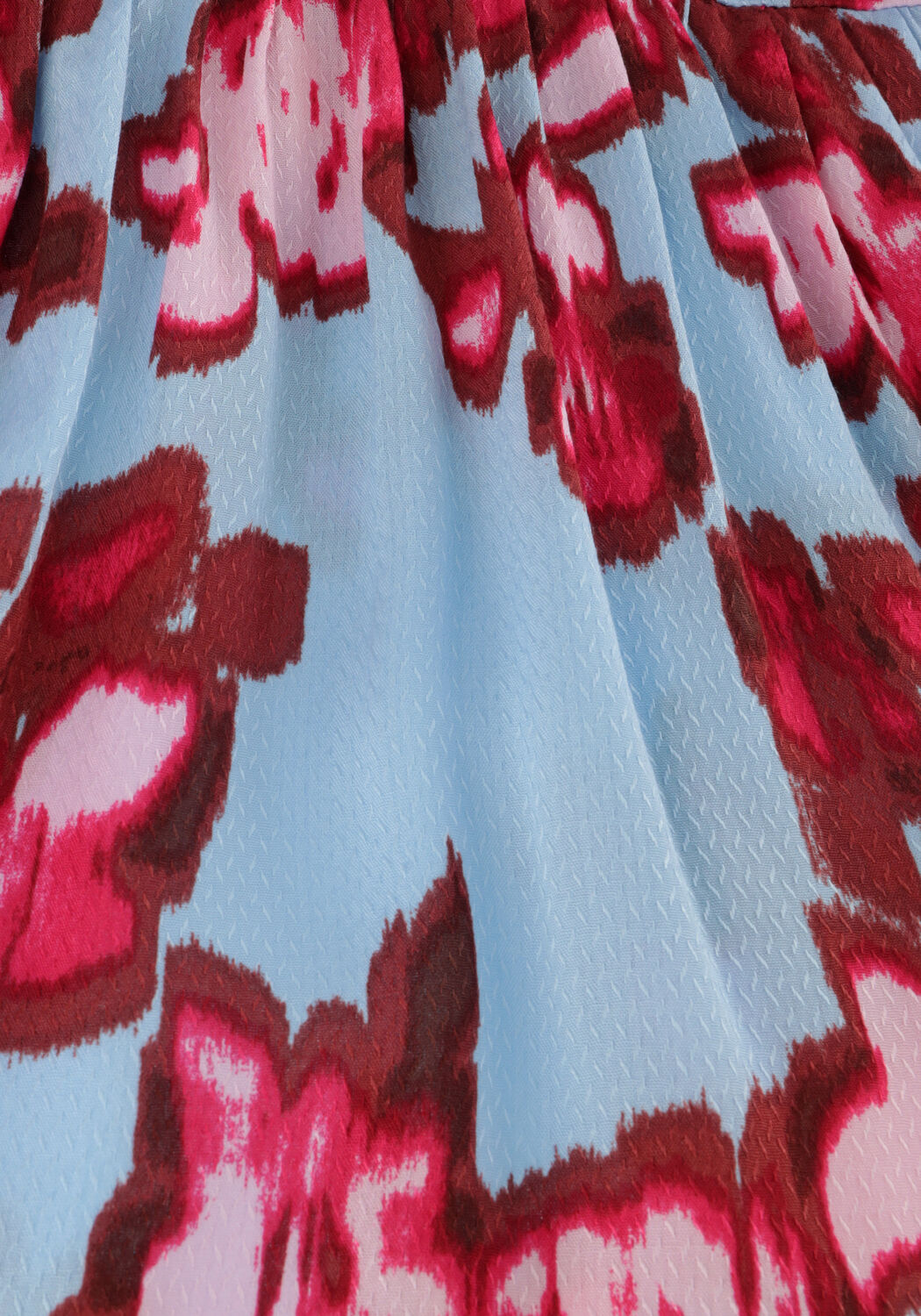 Lichtblauwe Y.A.S. Mini jurk YASPRISMU LS SHIRT DRESS S. - large