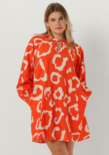 Koraal OBJECT Mini jurk JACIRA L/S SHORT DRESS 126 - large