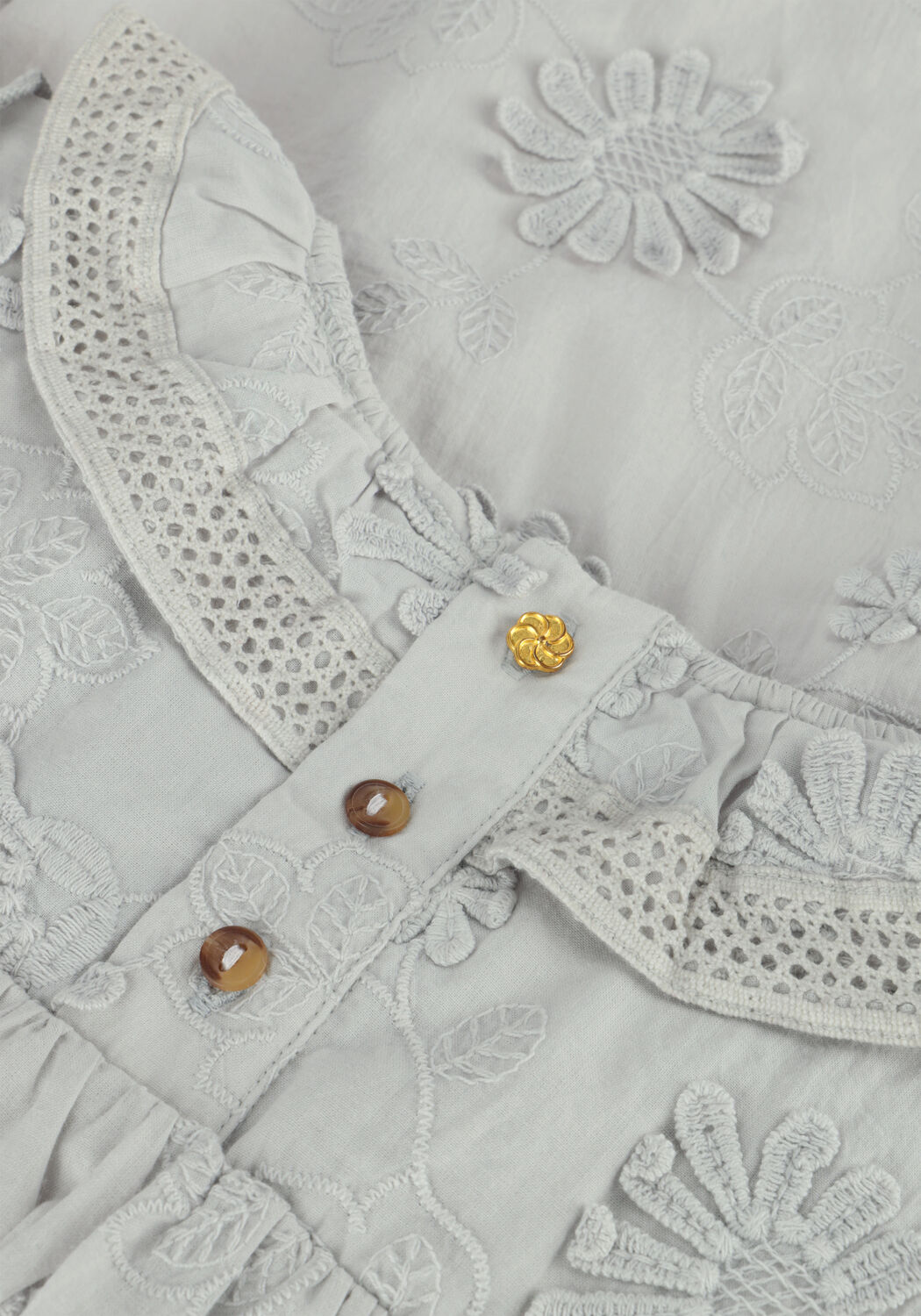 Lichtgrijze BAJE STUDIO Mini jurk LOUSA - large