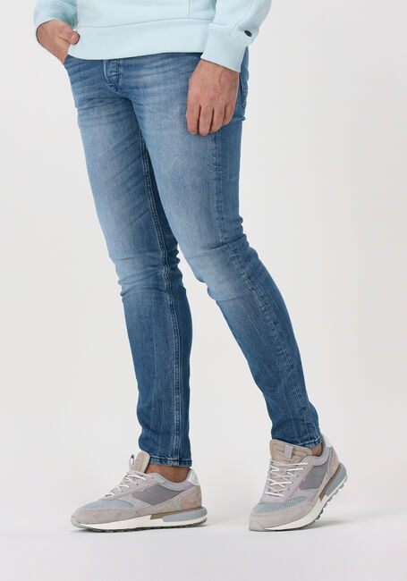 Blauwe CAST IRON Slim fit jeans RISER SLIM BRIGHT BLUE WASH - large