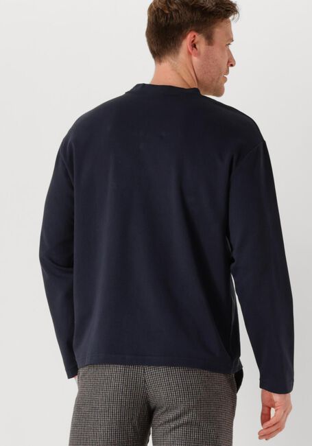 Blauwe SELECTED HOMME T-shirt SLHLOOSEOSCAR LS O-NECK TEE NOOS - large