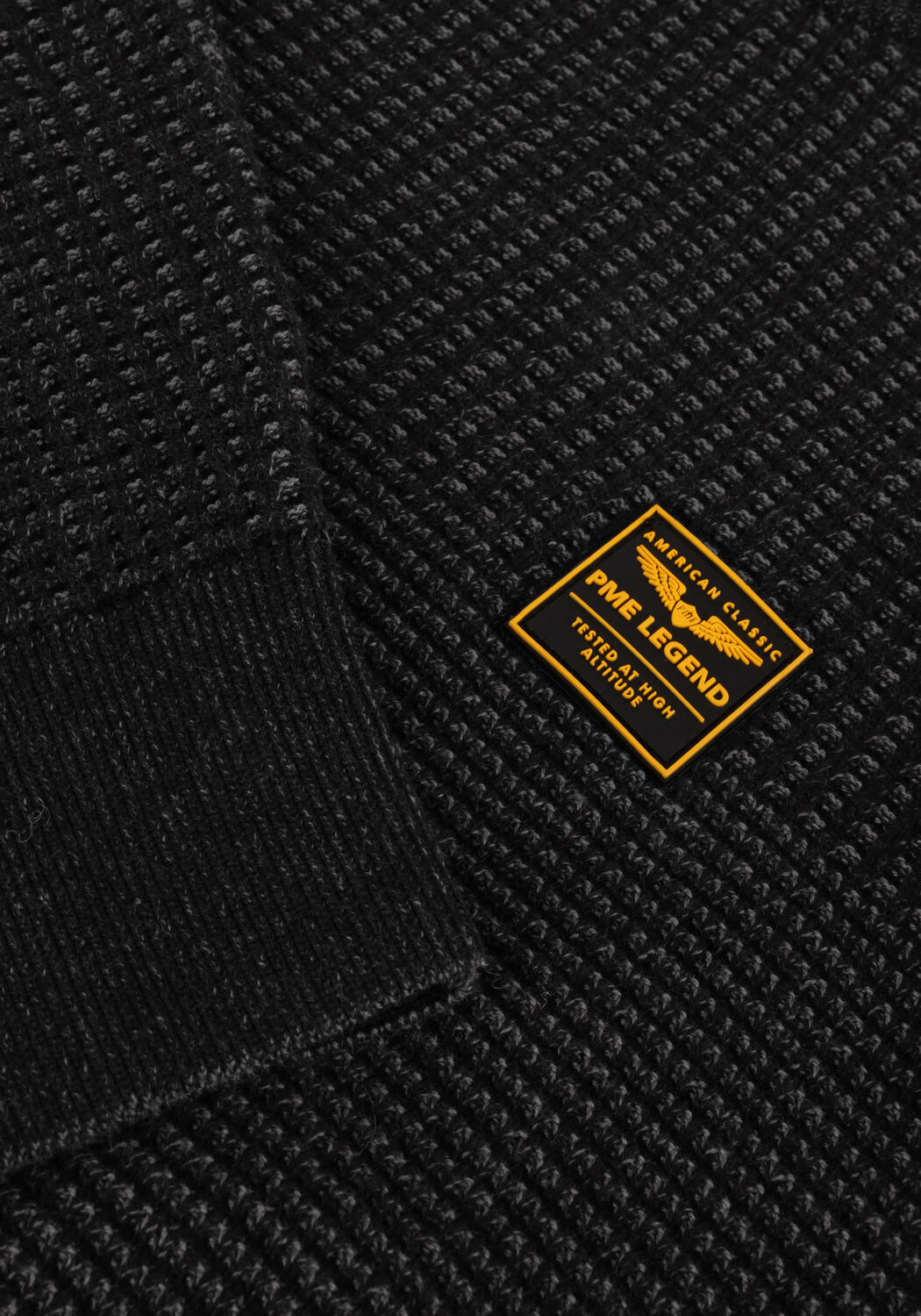 Donkergrijze PME LEGEND Trui CREWNECK COTTON PLATED - large