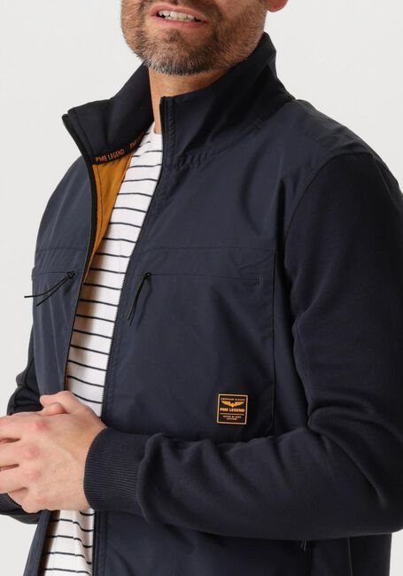 Blauwe PME LEGEND Jack ZIP JACKET SWEAT MIXED PADDED - large