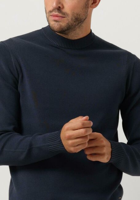 Blauwe DSTREZZED Trui FELL MOCK NECK - large