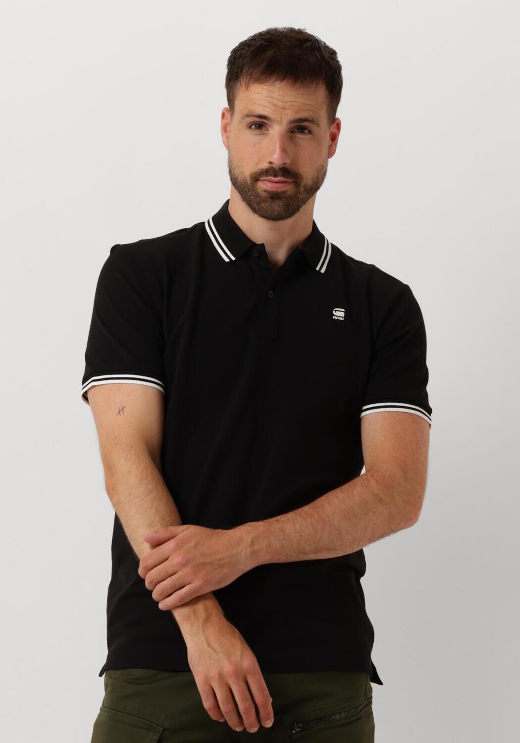 G-Star Raw Slim fit poloshirt met verlengde achterkant model 'Dunda'