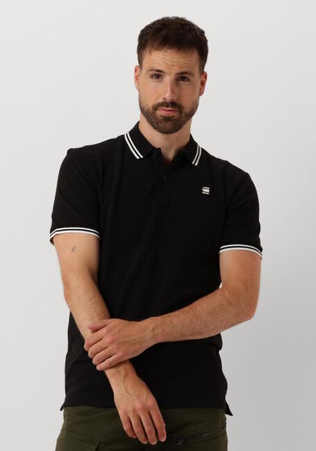 Zwarte G-STAR RAW Polo DUNDA SLIM STRIPE POLO S/S - large