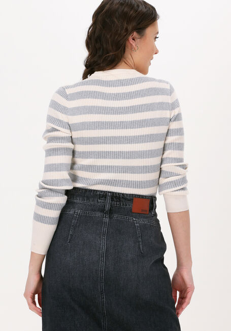 Beige SELECTED FEMME Trui SLFAILANA LS STRIPED KNIT O-NE - large