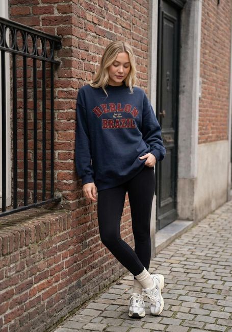 Donkerblauwe DEBLON SPORTS Sweater MALOU SWEATER - large