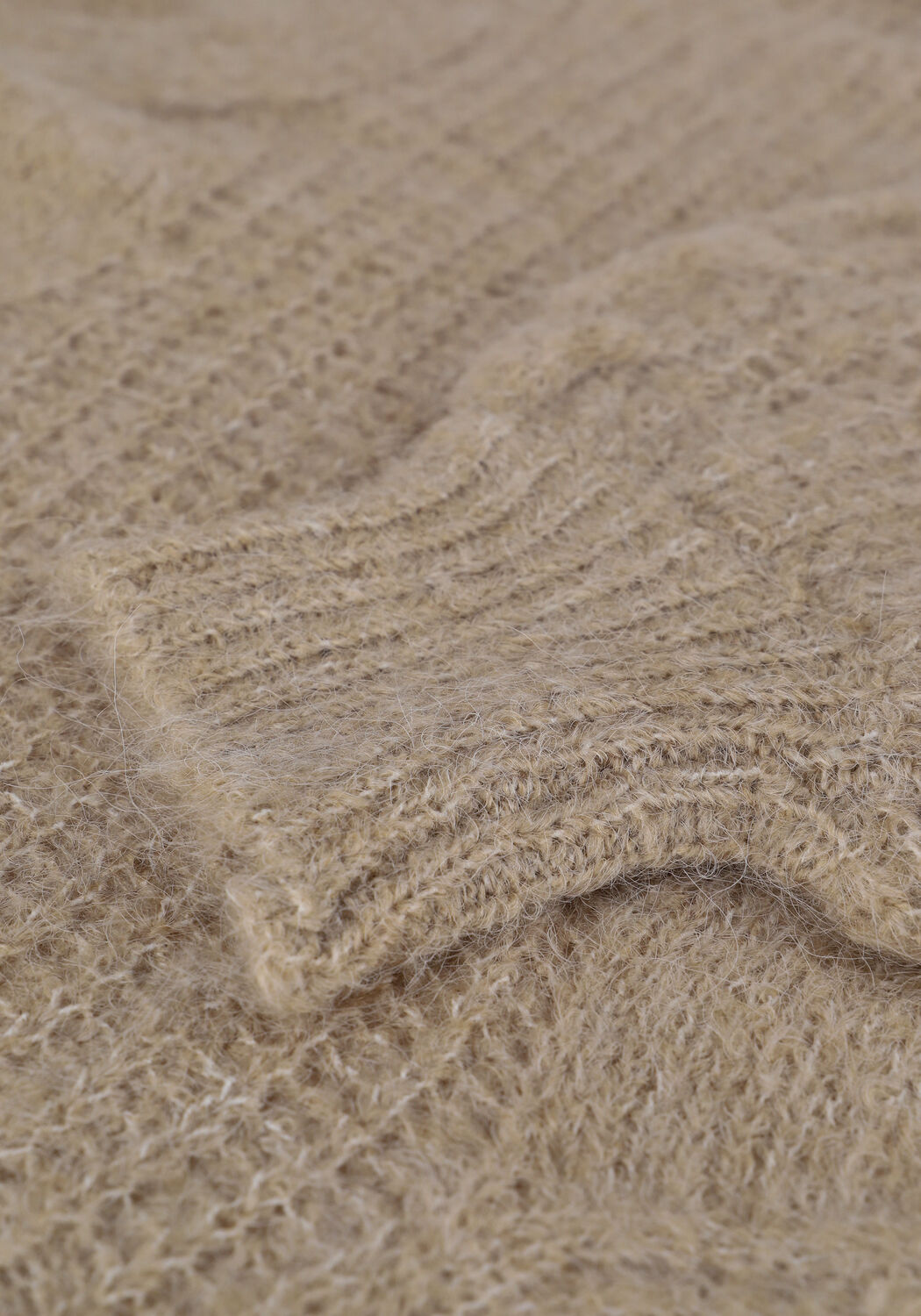 Taupe OBJECT Trui PEACHES KNIT PULLOVER - large